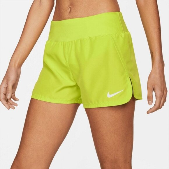 Nike Women's Crew Running Shorts CJ2400-321 Green Bright Size XS X-Small - Picture 1 of 1